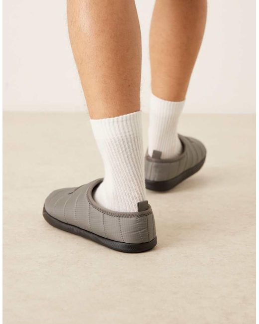 Calvin Klein Brown Ripstop Puffer Slippers for men