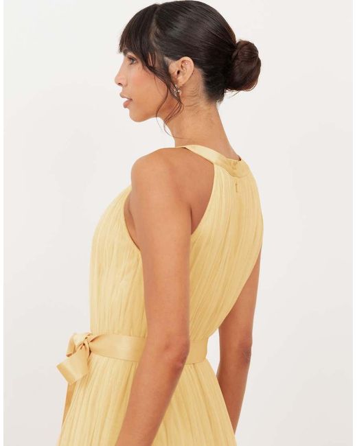 ANAYA Natural Halter Neck Maxi Dress