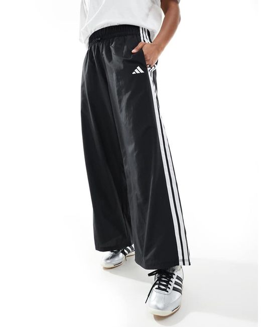 Adidas Originals Black Adidas Essentials 3-Stripes Parachute Pants
