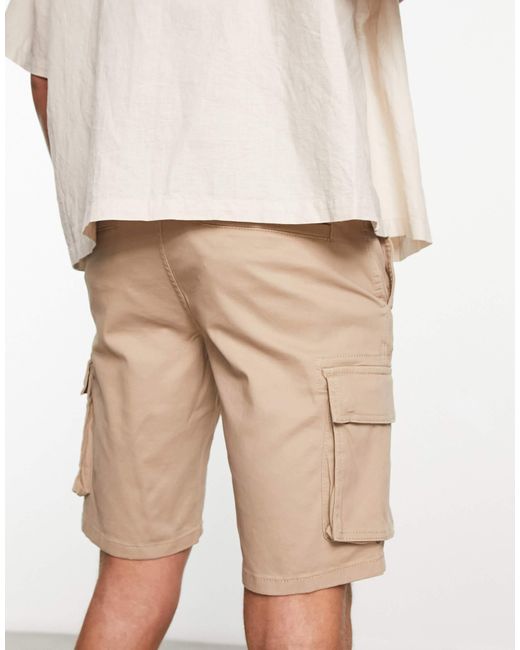Only & Sons Brown Cargo Short for men