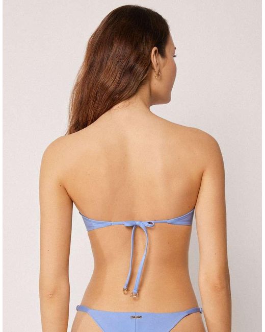 Calzedonia Blue Bandeau Bikini Top Premium Fit