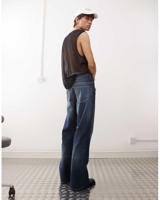 Vaqueros Rígidos De Corte Bootcut Con Lavado Azul Oscuro Boo Bootleg De Cheap Monday de hombre de color Blue