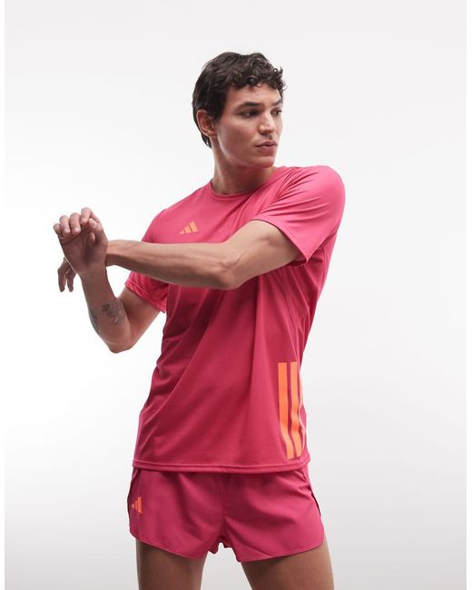 Adidas Originals Red Adidas Running Adizero Split Shorts for men