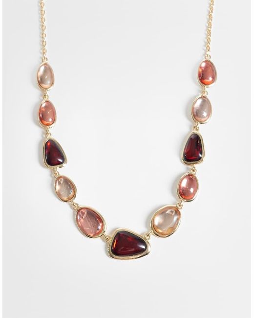 Collar De Piedras Variadas Accessorize de color Brown
