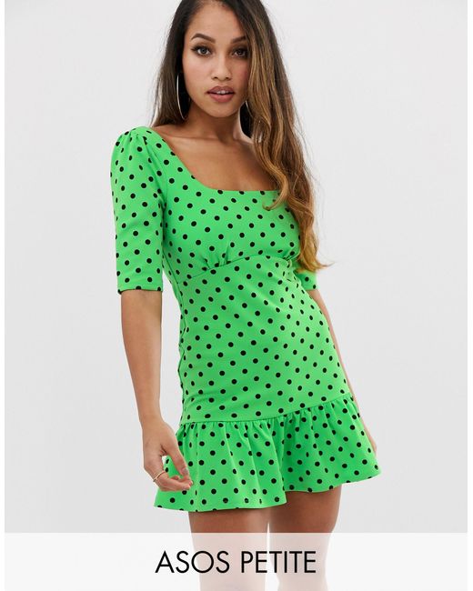 asos green mini dress