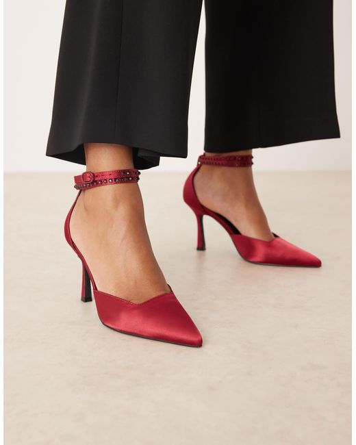 Raid Black – etanah – spitze pumps aus satin