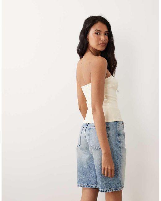 Gina Tricot Blue Super Stretch Tube Top