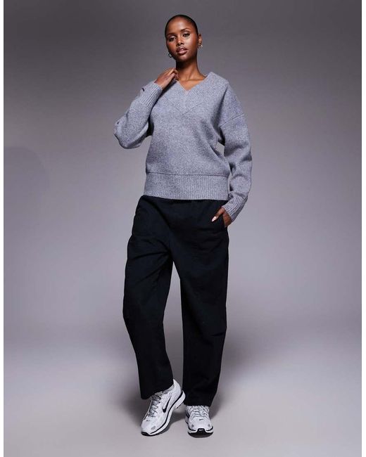 River Island Purple V-neck Jumper