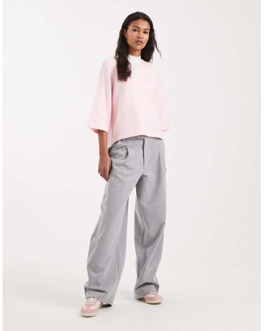 ONLY White Boxy Knitted T-shirt