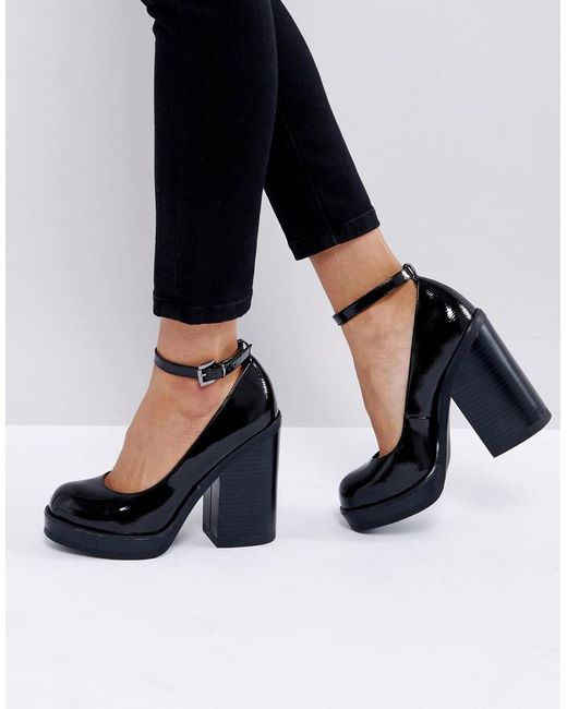 ASOS Black Outage Chunky Heels