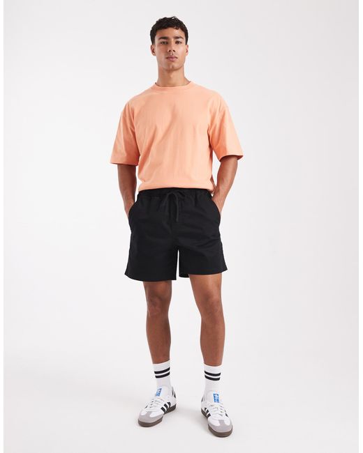 Hollister – lockere shorts zum hineinschlüpfen aus twill in Orange für Herren