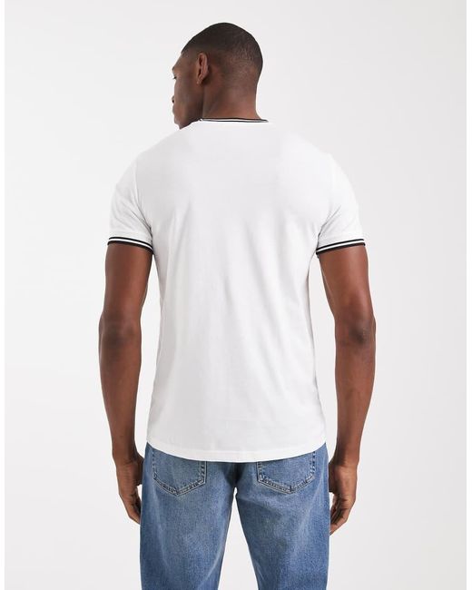 Fred Perry Blue Twin Tipped T-Shirt for men