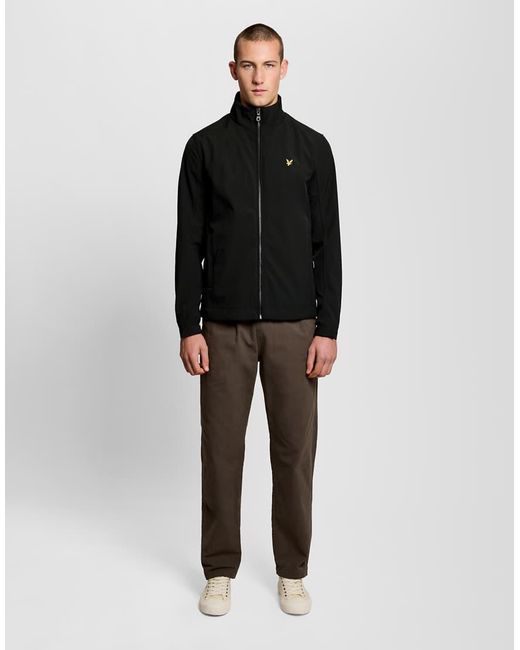 Lyle & Scott Black Mid Jackets Mesh Back Softshell Funnel Neck Jacket for men