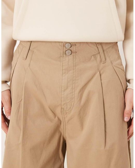 Pantalones Chinos Holgados Extragrandes Con Pinzas De -Neutro ASOS de hombre de color Natural