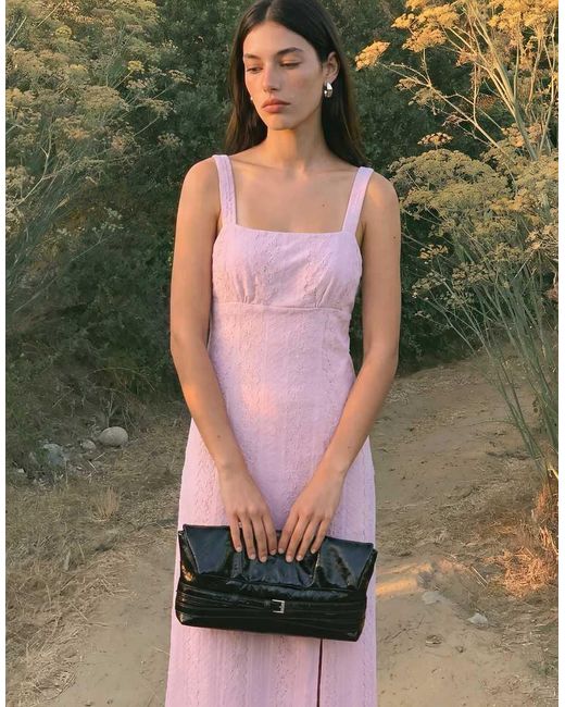 Vero Moda Pink Broderie Cami Maxi Dress