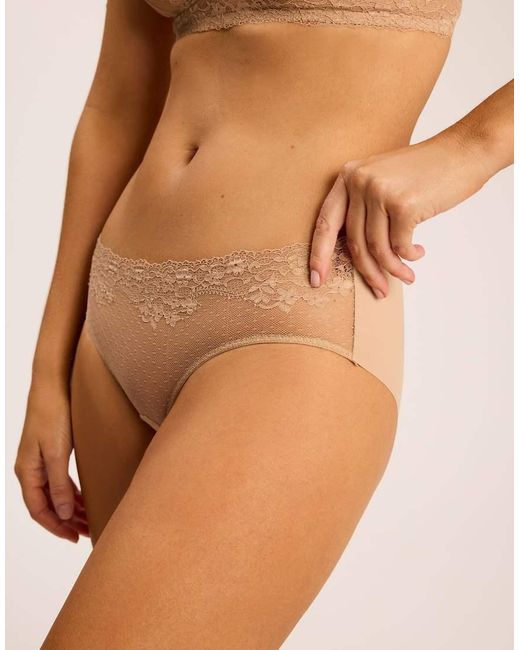 Commando Brown Double Take Lace Bikini Brief
