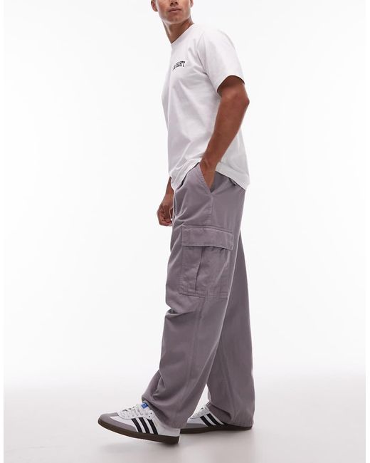 Carhartt Gray Cole baggy Cargo Trousers for men