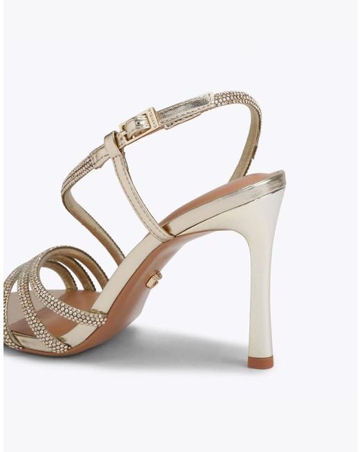 Carvela Kurt Geiger White Paparazza Jewel Heel Heeled Sandals