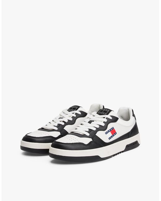 Baskets en cuir color block à semelle cuvette - multicolore Tommy Hilfiger pour homme en coloris White