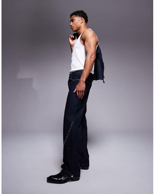 Liquor N Poker Jeans Met Studs in het Blue voor heren