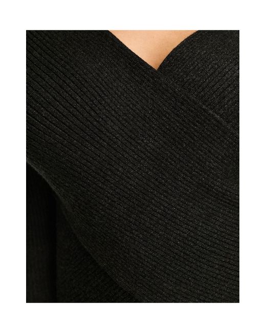 Object Black Cross Front Wrap Around Jumper