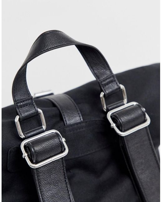 asos mens leather backpack