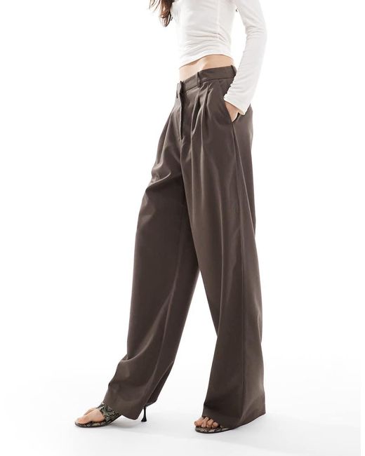 Vero Moda Gray Dad Fit Tailored Trouser