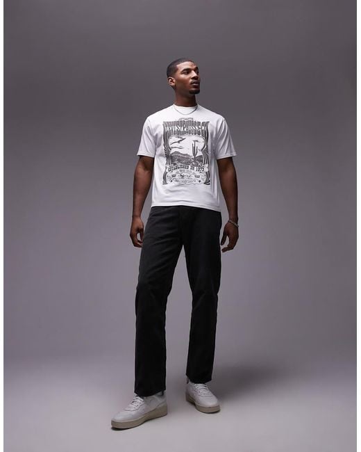 Levi's Gray Vintage Relaxed Fit Concert Poster Print T-shirt for men