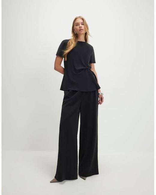 River Island Blue Straight Leg Trousers