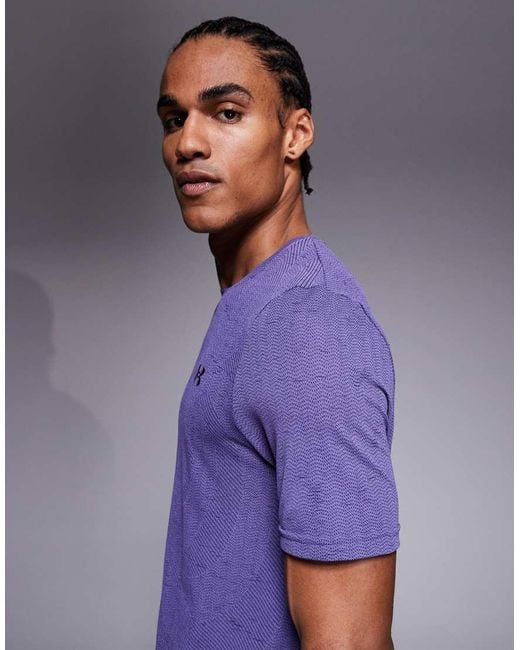 Under Armour Purple Vanish Seamless Novelty Short Sleeve T-shirt for men