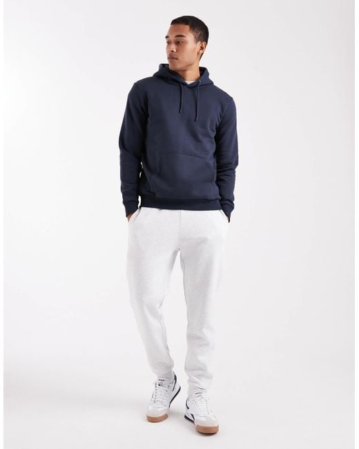 Only & Sons – schmal geschnittener kapuzenpullover in Blue für Herren
