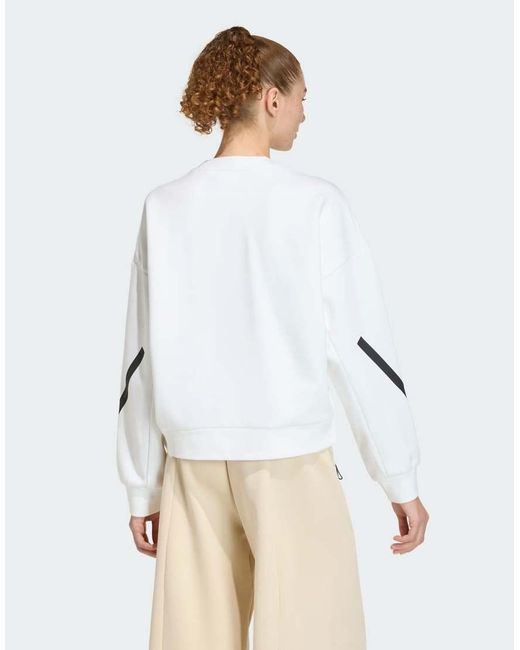 Adidas Originals White Adidas Z.N.E. Sweatshirt
