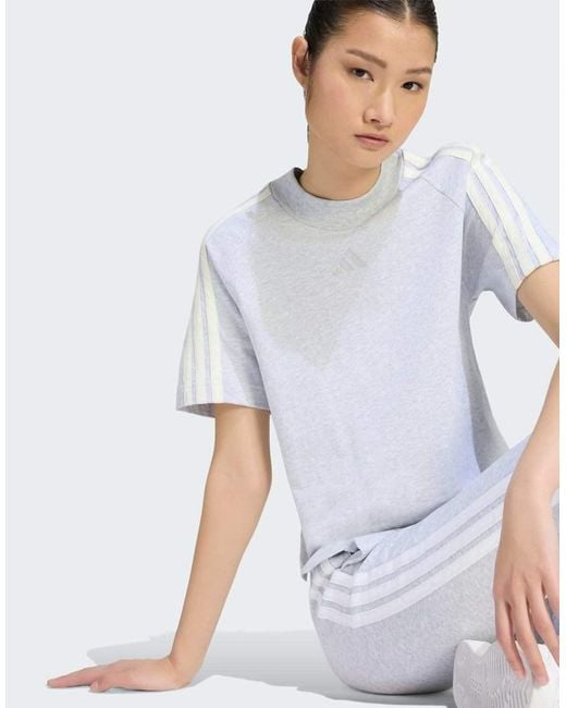 Adidas Originals White Adidas Kit 3-stripes T-shirt