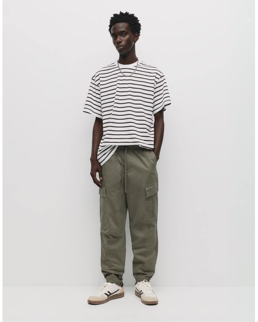 Pull&Bear – cargo-jogginghose in White für Herren