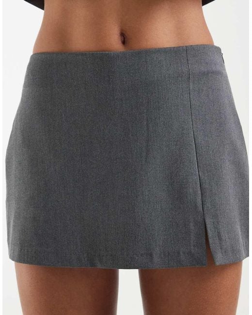 ASOS Gray Tailored Pelmet Mini Skort
