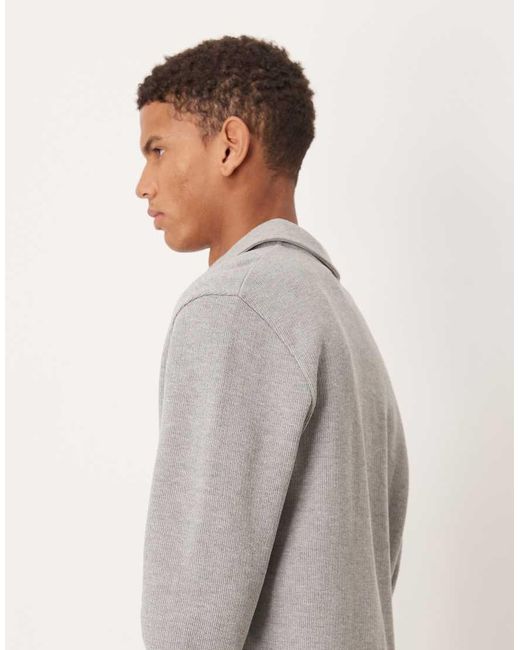 ASOS Gray Button Through Shacket for men