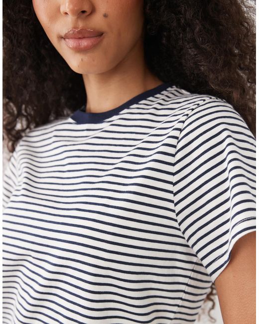 Abercrombie & Fitch White – leicht körpernahes t-shirt
