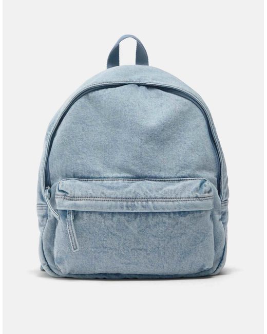Sac à dos en denim Pull&Bear en coloris Blue