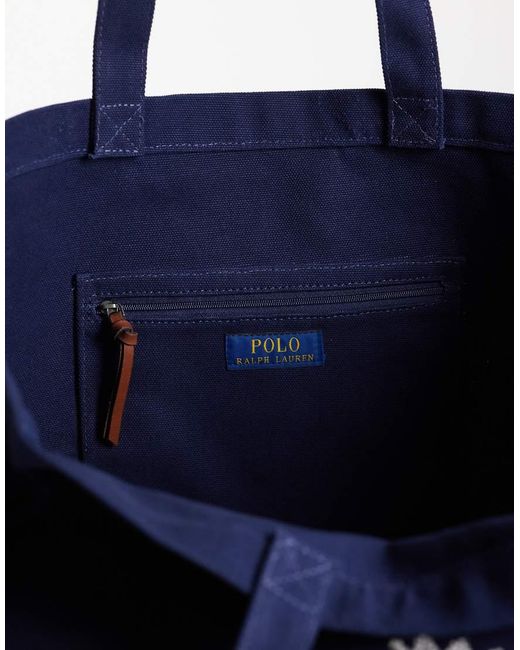 Polo Ralph Lauren Blue Large Logo Tote Bag for men