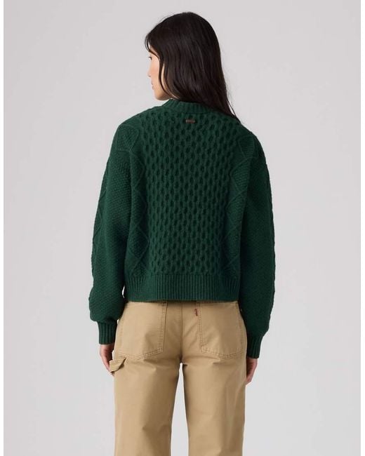 Levi's Green Charlotte Crewneck Cardigan