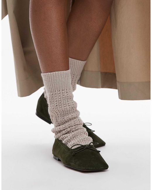 ASOS Black Lotus Premium Suede Ballets