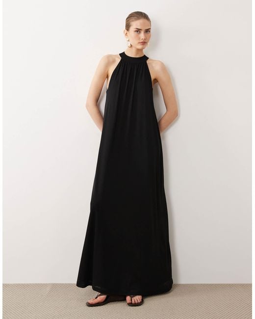 mesh black tie dress Beverley Black Mesh Maxi Dress - US 8