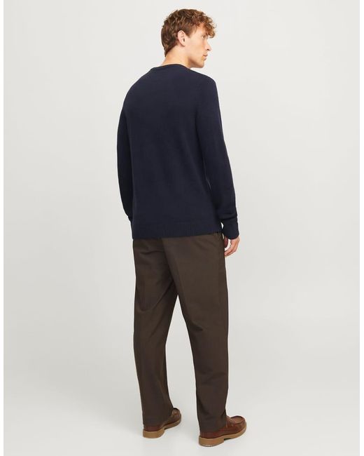 Jack & Jones Blue Lambswool Knit for men