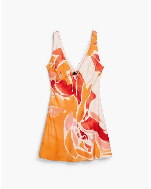 Desigual Orange Strappy Petal Dress