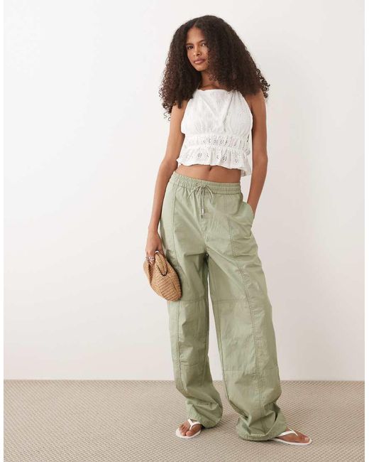 Mango Green Teen Embroide Halterneck Top