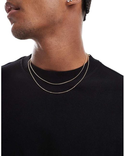 Weekday Black Boxy Oversized Fit Long Sleeve T-Shirt for men