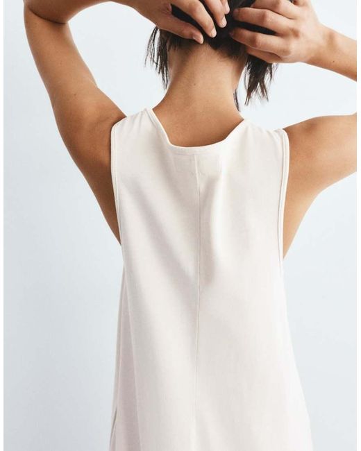 Pull&Bear White Long T-shirt Dress