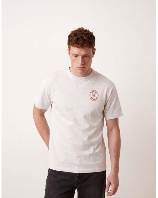 Pompeii UK Natural Pompeii Graphic Short Sleeve Tee With Back Print for men