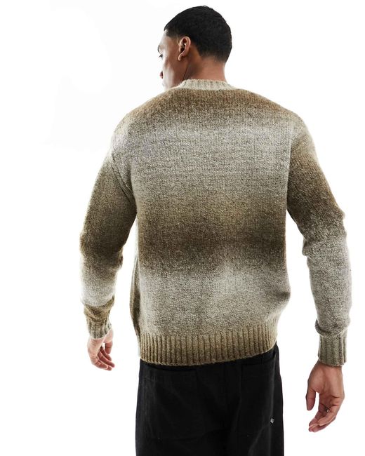 SELECTED – oversize-strickpullover mit farbverlauf in Natural für Herren