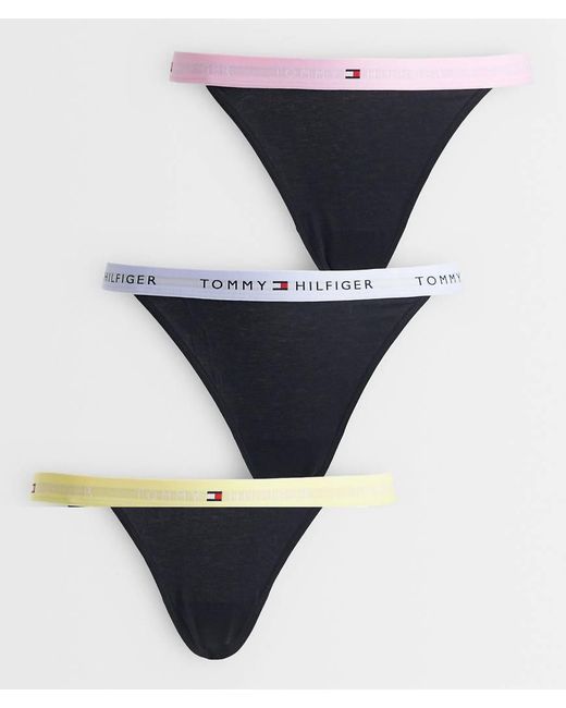 Tommy Hilfiger Multicolor Essential Cotton 3 Pack Tanga Lingerie Thongs